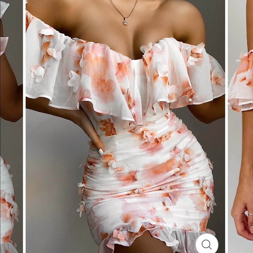 NWT jaus Oriana orange floral dress